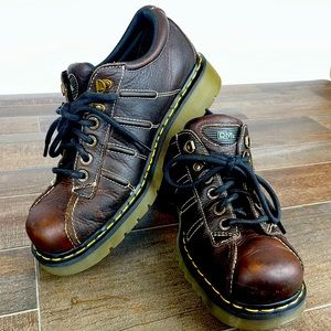 Dr. Doc Martens 11306 Air Wair Brown Leather Oxford Lace Up Sz. 11 Y2K Chunky